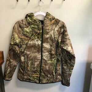 Prois womens hooded hunting jacket in realtree max 1 camo, size xsmall